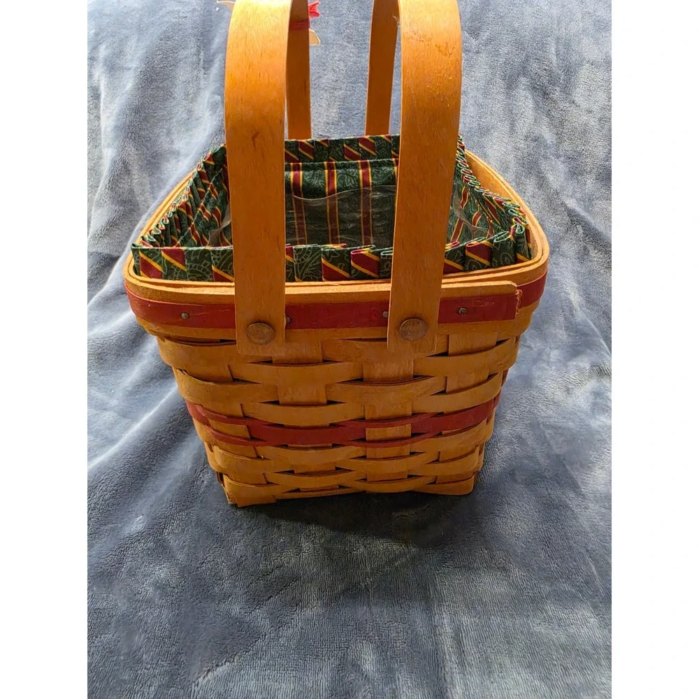 Longaberger Christmas Collection 1995 Edition Cranberry Basket Liner Protector